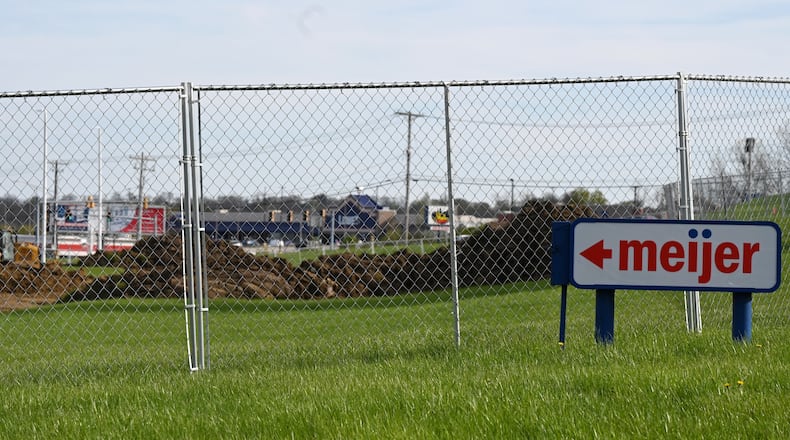 Groundwork has begun for the Texas Roadhouse in front of Meijer at the corner of Main Street and NW Washington Boulevard. The restaurant will replace the 25-year-old one a half-mile to the east. The new restaurant is scheduled to be completed by September 2025. MICHAEL D. PITMAN/STAFF