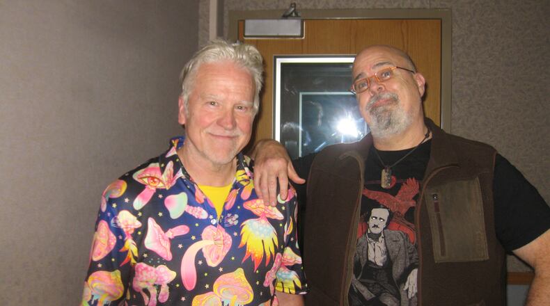 WYSO-FM's Vick Mickunas (left) with Beavercreek author Christopher Buehlman. CONTRIBUTED PHOTO