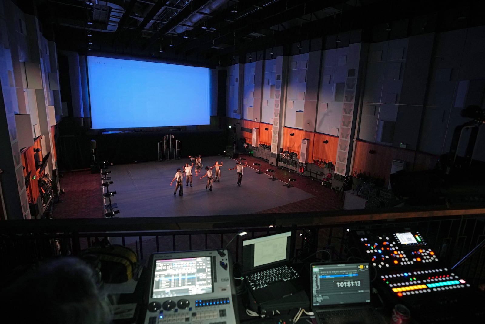 Dancers rehearse at Abbey Road's Studio One in London on Thursday, March 27, 2025. (AP Photo/Kin Cheung)