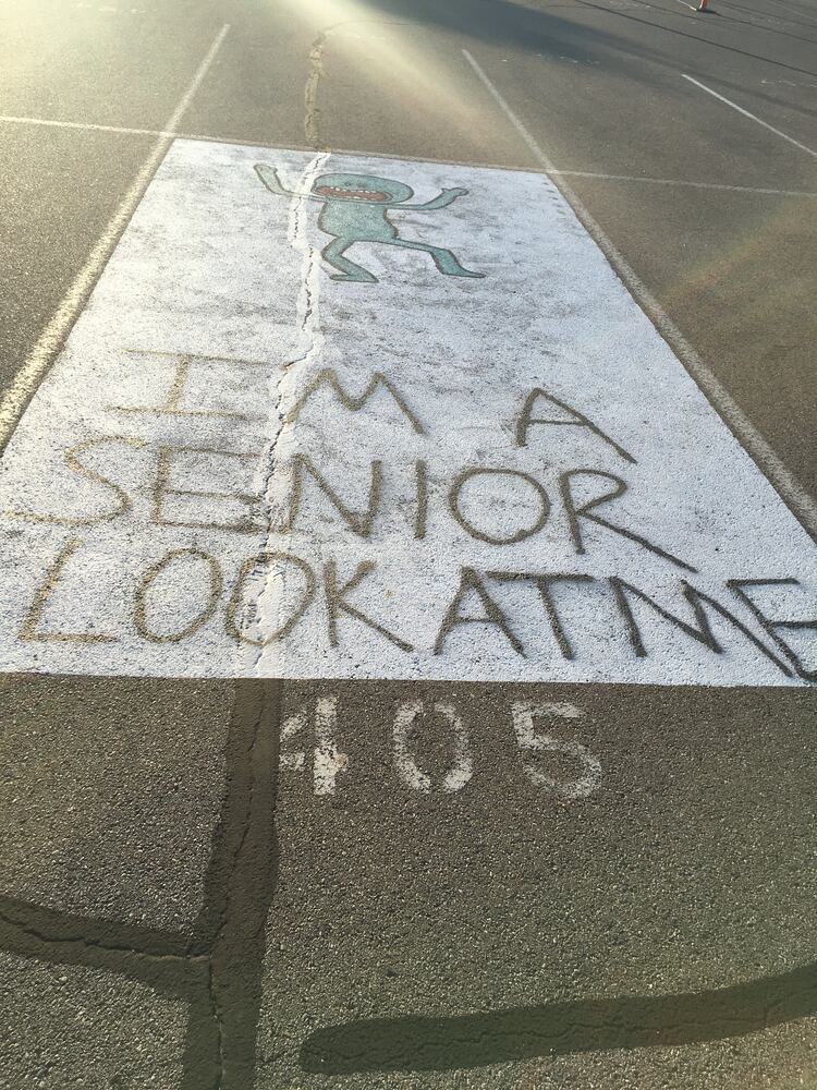 Lakota West senior parking spaces