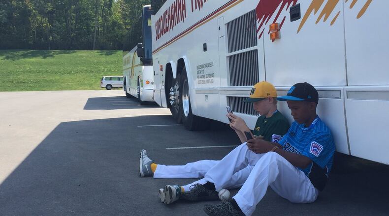 Dominican Edward Uceta was bummed after allowing walk-off triple to Venezuela in Little League World Series on Monday. (Credit: @bob_holtzman on Twitter)