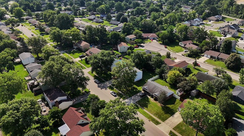 Homes line the streets of Springboro in this July 24, 2025 photo. NICK GRAHAM/STAFF