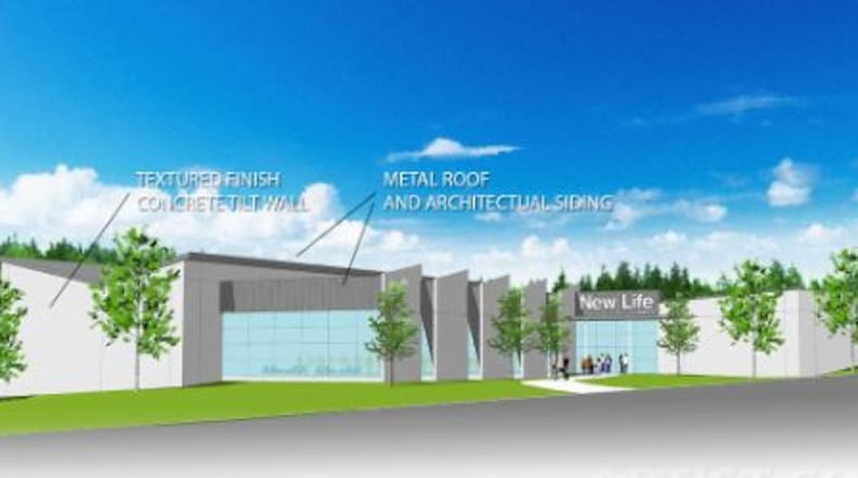 A rendering of what New Life Chapel will look like once it is constructed along Cincinnati-Dayton Road in West Chester Twp. CONTRIBUTED