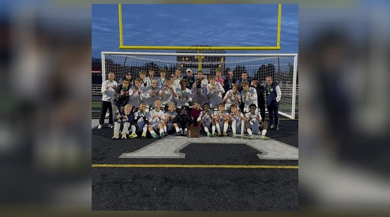 The Fairmont boys soccer team won a D-I district championship, the team's first since 2009, with a 2-1 win against Walnut Hills on Sat., Oct. 25 at Lakota East High School. MILES COMBS / CONTRIBUTED