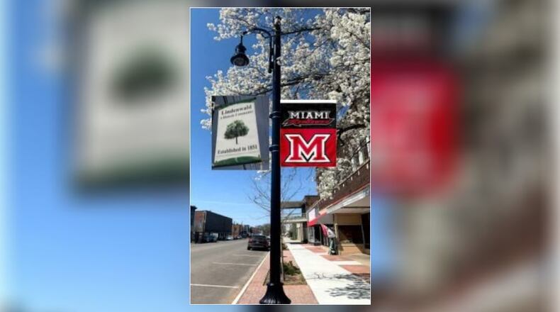 Miami planning students recommended increased use of signage, including better light posts, to brighten the Lindenwald business district and make it more inviting to students of Miami's Hamilton campus. PROVIDED