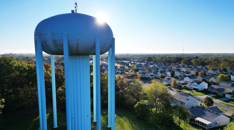 A second water tower will be built at the Manchester site beside the original built in 1980. NICK GRAHAM/STAFF