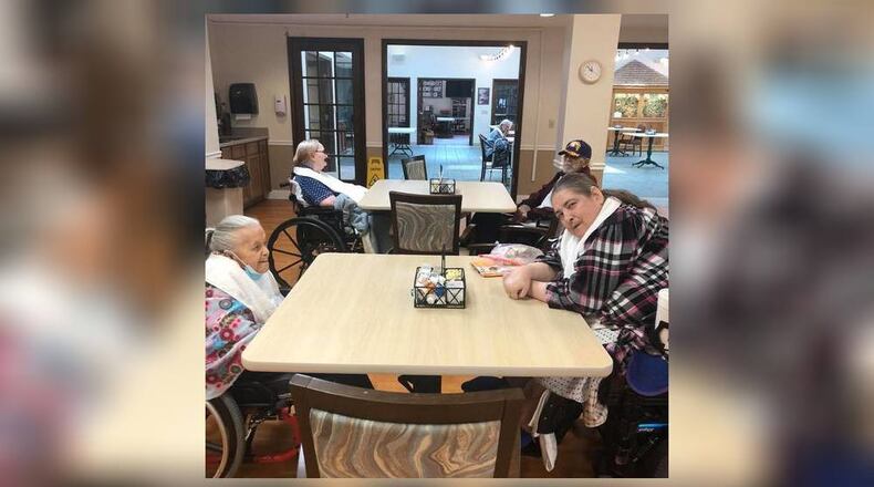 Widows Home of Dayton residents gather together in the nursing home. CONTRIBUTED
