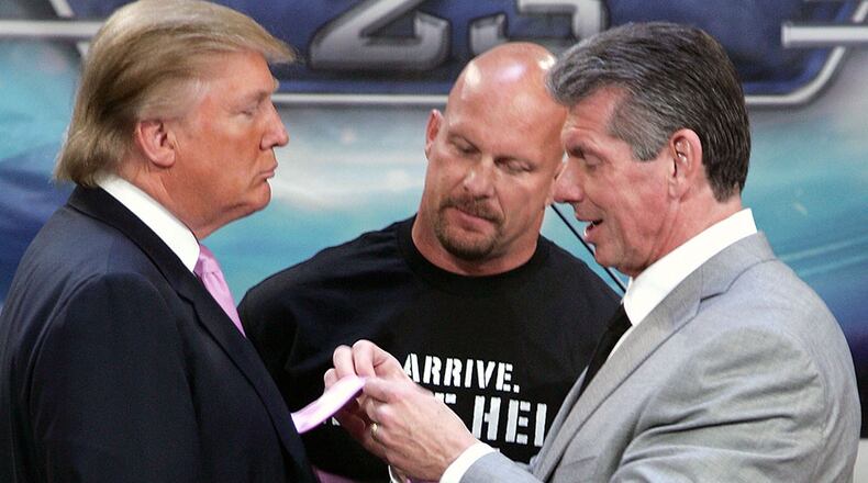 And last but not least, there was wrestling great "Stone Cold" Steve Austin, shown here inserting himself into a dispute between Donald Trump and WWE Chairman Vince McMahon in 2007.