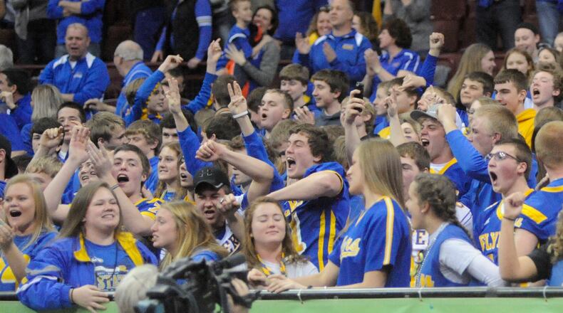 Marion Local defeated Pandora-Gilboa 56-54 in a D-IV boys high school basketball state semifinal at OSU’s Schottenstein Center on Thursday, March 22, 2018. MARC PENDLETON / STAFF