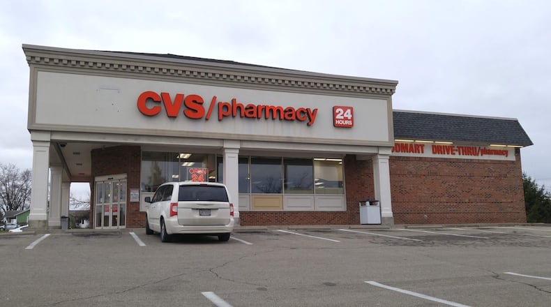 The CVS Pharmacy on Breiel Boulevard in Middletown was robbed at gunpoint Monday night. NICK GRAHAM/STAFF
