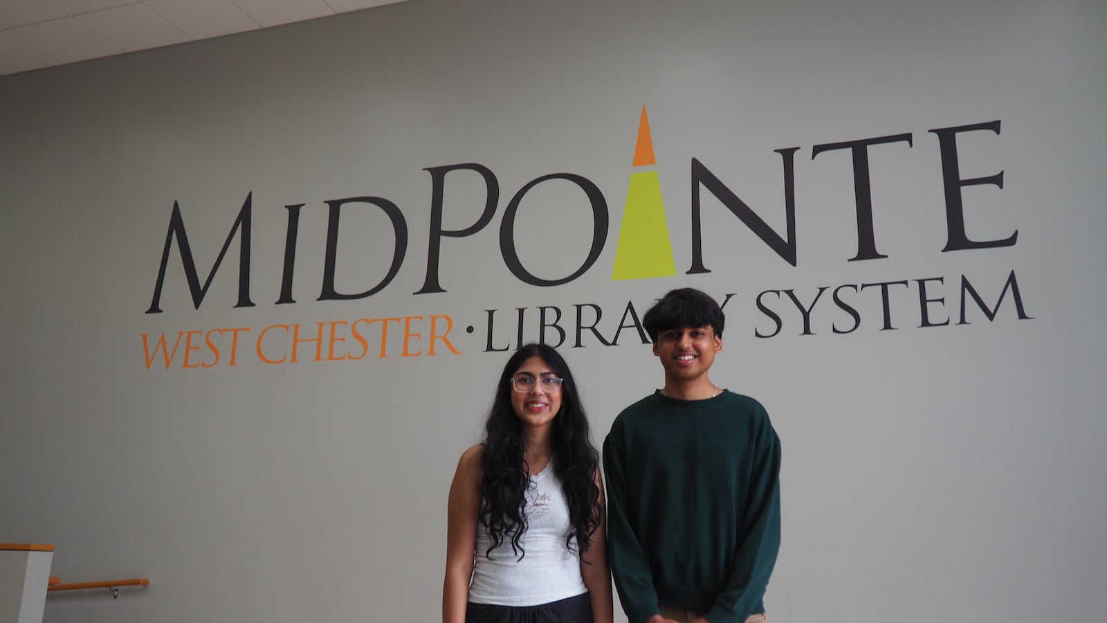 Shubhangi Srishti, 16 (pictured left) and Shrey Rana, 15 (pictured right) started TechElevate along with Ava Kohlhaas, 16, to teach coding to young kids and digital literacy to older adults. Kohlhaas was not able to attend the session held at MidPointe Library West Chester on July 19, 2025. BRYN DIPPOLD/STAFF