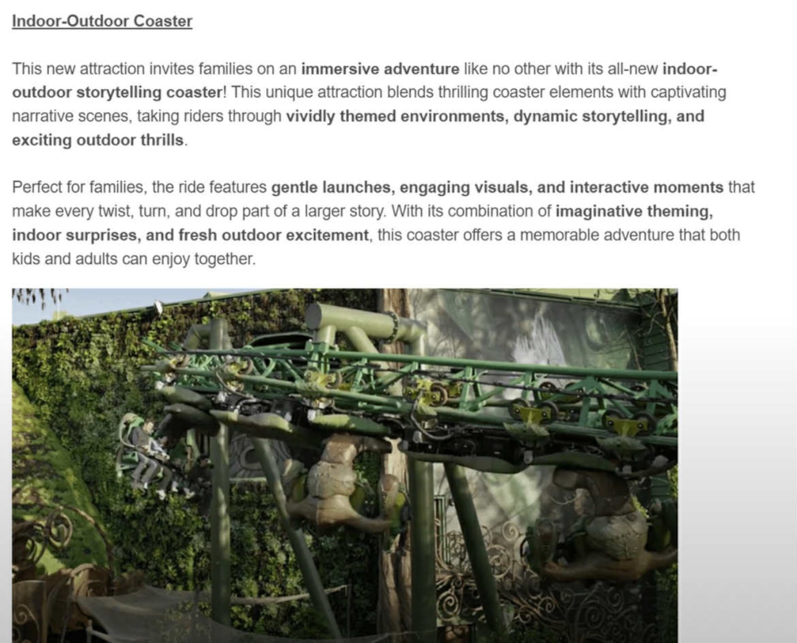 Kings Island has sent out a survey to guests detailing potential attractions coming to the park. Contributed by Don Helbig