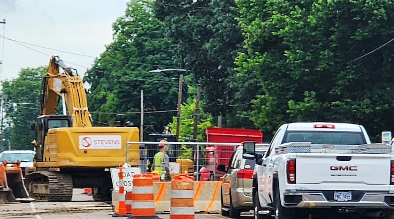 South Main Street will be closed for several months for installation of a water line. NICK GRAHAM/STAFF