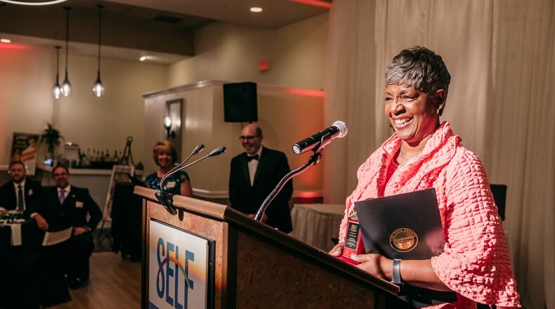 Supports to Encourage Low-income Families (SELF) is accepting nominations for the 2024 Janet Clemmons Community Service Award. Pictured is the 2023 award recipient Pamela Benson of the Village Food Pantry Inc. GOLD BLUSH PHOTO CO./CONTRIBUTED