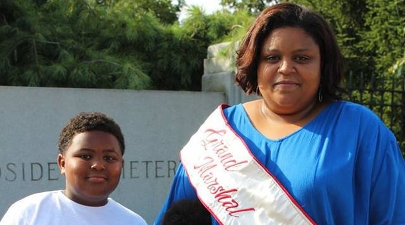 Deanna Shores served as the grand marshal of Middletown’s Independence Day Parade. She is pictured with her two children, Caleb Shores, 8, and Dana Shores, 4.