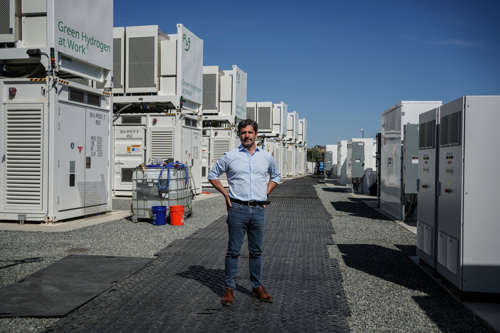 Energy Vault CEO Robert Piconi poses for a portrait Tuesday, May 27, 2025, in Calistoga, Calif. Energy Vault is creating an emergency power system that relies on hydrogen and battery storage. (AP Photo/Annika Hammerschlag)