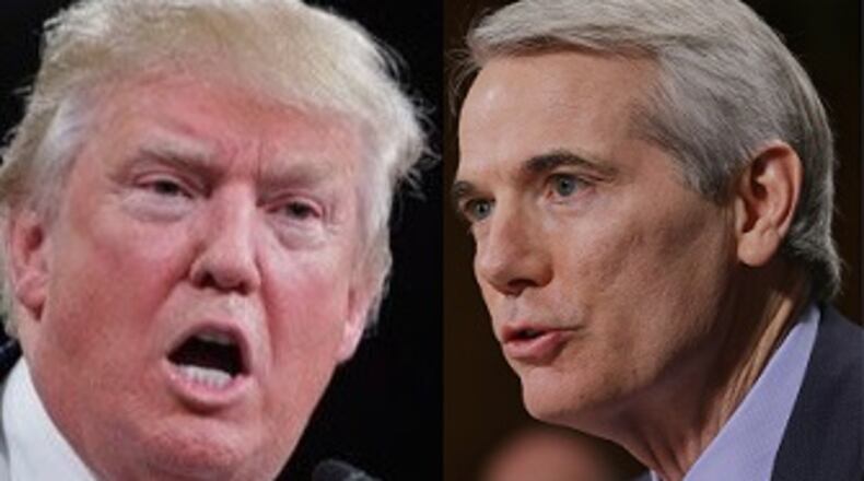 President Donald Trump and Sen. Rob Portman
