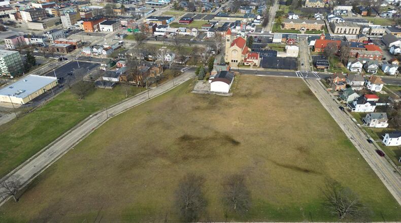 A green space remains where the former Vail Middle School was demolished in Middletown. NICK GRAHAM/STAFF