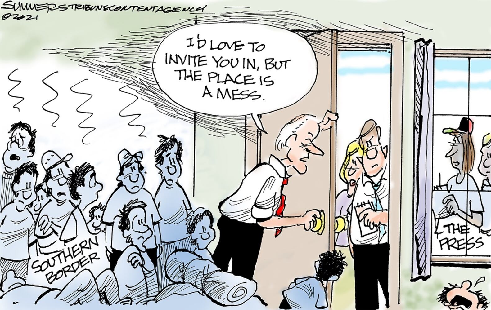 Week in cartoons: Biden press conference, Georgia voting rules and more