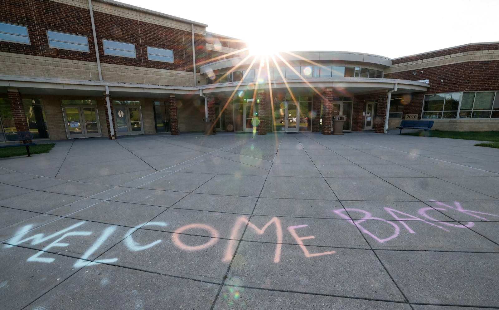Students are back after summer break at Brookwood Elementary School in Hamilton. NICK GRAHAM/STAFF