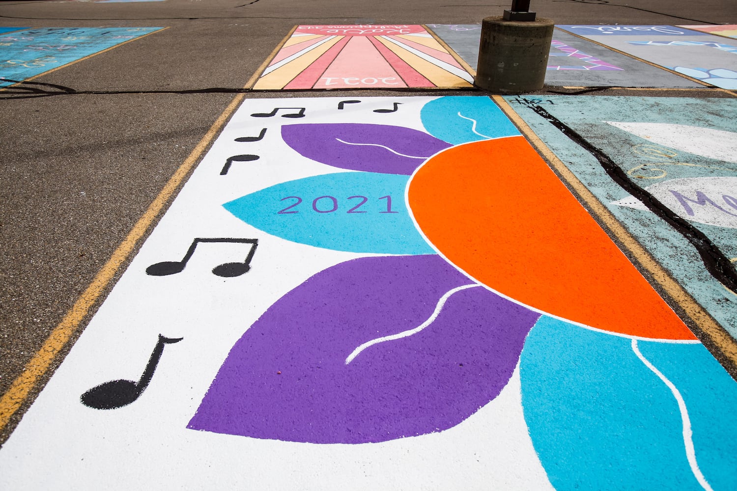 081220 Lakota East parking spot painting