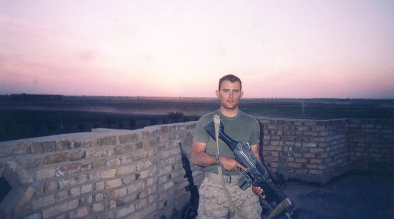 Fairfield High School graduate Taylor Prazynski in Fallujah, Iraq, in the spring of 2005.