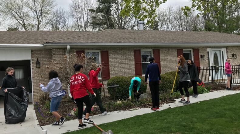 A group of Lakota students volunteered in the semi-annual Random Acts of Simple Kindness Affecting Local Seniors (RASKALS) event in West Chester Twp. last year.