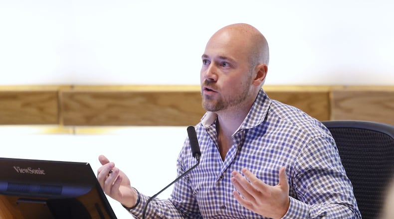 Middletown city council member Zack Ferrell speaks during the Middletown council meeting Tuesday, Aug. 15, 2023. NICK GRAHAM/STAFF