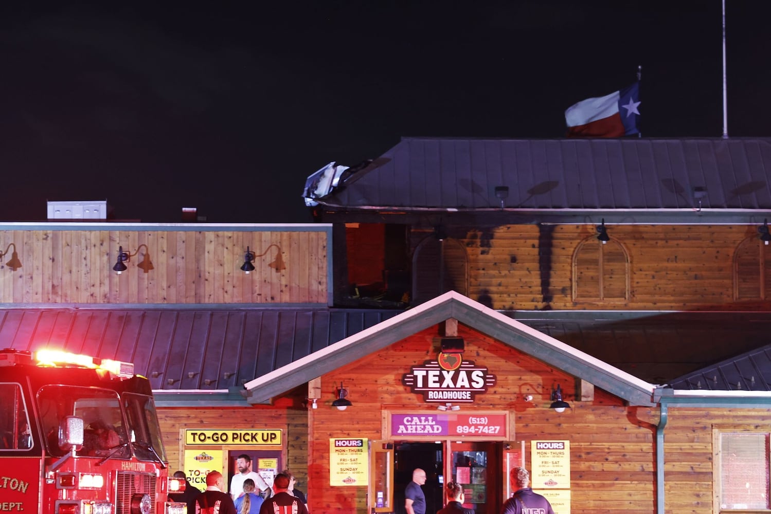 Hamilton Texas Roadhouse fire