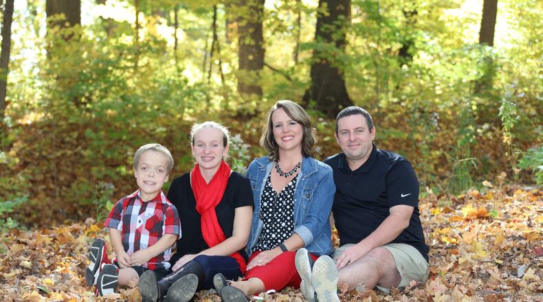 Chase Church, 10, of Liberty Twp., has his sights set on participating in the seventh World Dwarf Games. He is shown her with his family (from left): Chase, sister Alexes, mother Tannya and father Brian. CONTRIBUTED
