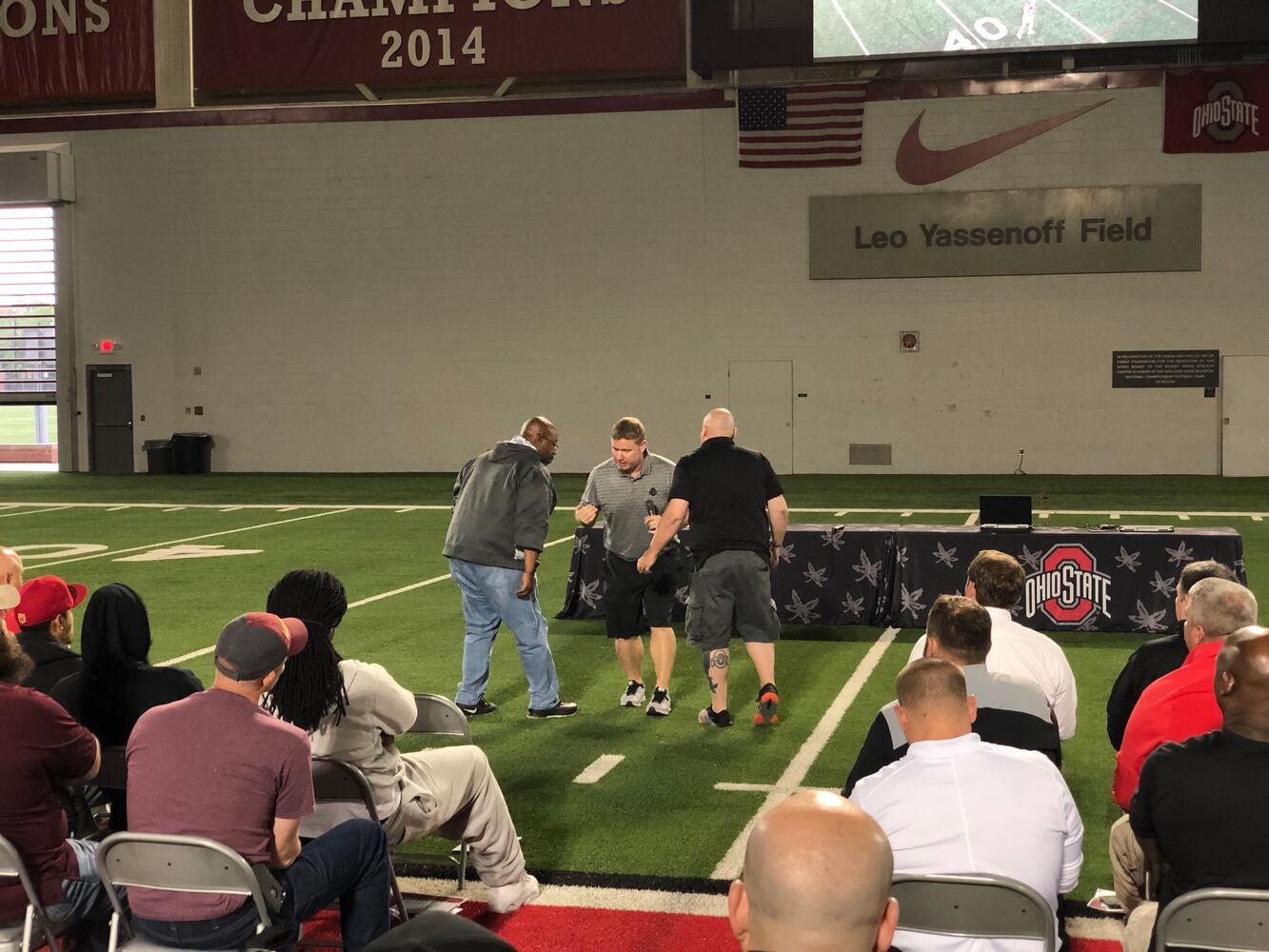 Ohio State football youth tackling clinic 2019