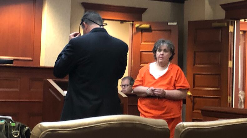 Monica Pennington, charged with murder for allegedly killing her sister, was ruled incompetent to stand trial. Pennington, who will receive treatment while in the Butler County Jail, appeared at her hearing Tuesday morning in Butler County Common Pleas Court. RICK McCRABB/STAFF