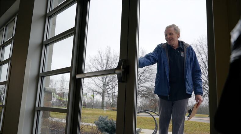 Jeff Frauenknecht opens up the door to his Tai Chi class. The 66-year-old is an instructor, and he started learning the martial art because of numbness in his feet. KEITH BIERYGOLICK/WCPO