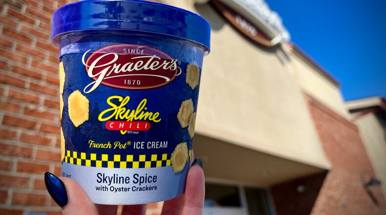 Graeter’s has collaborated with Skyline Chili on a new limited-edition ice cream flavor. NATALIE JONES/STAFF