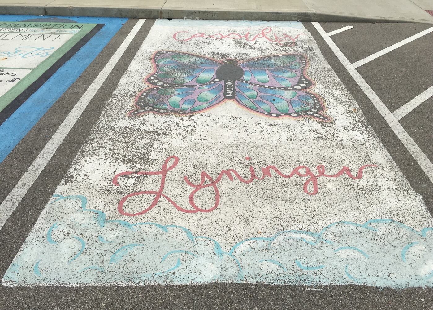 Middletown High School Seniors painted their parking lot spaces for the '21-22 school year.