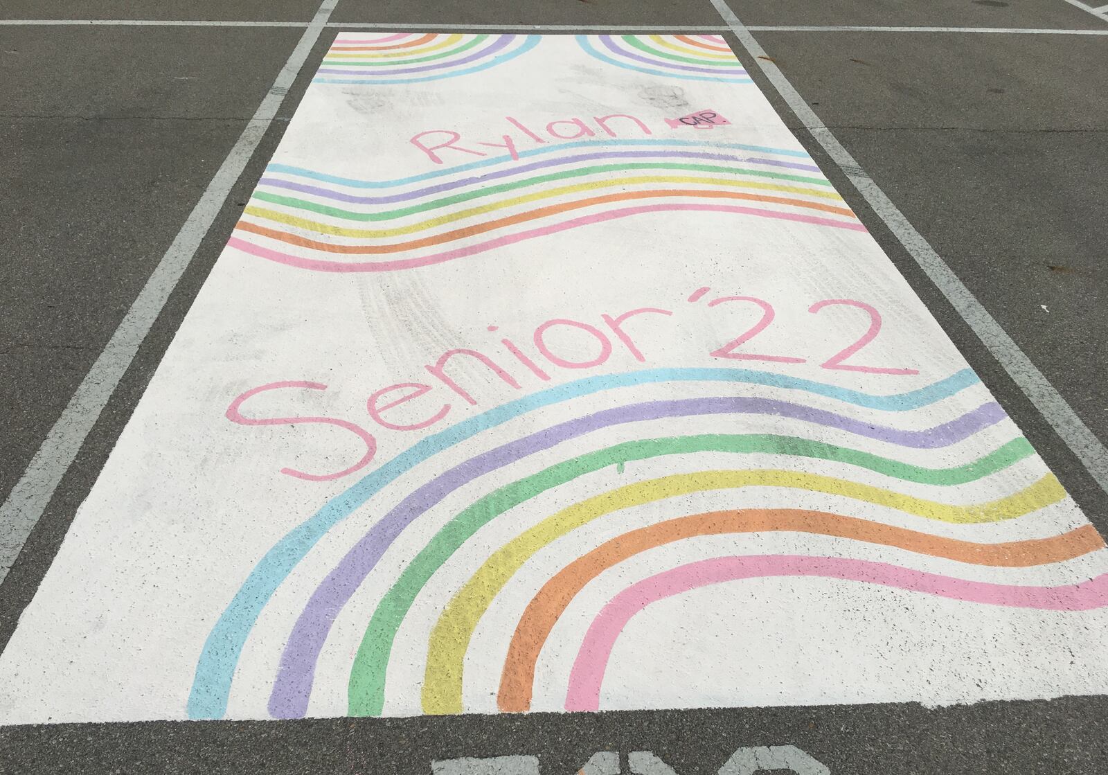 Middletown High School Seniors painted their parking lot spaces for the '21-22 school year. CONTRIBUTED