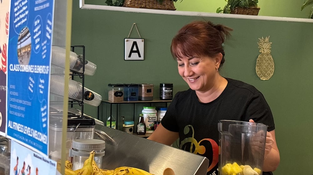 Irina Avdeeva owns Irie Smoothie Cafe at 3429 Pendleton Circle in Middletown with her husband, Peter Ainsworth. It opened in January 2024. BRYN DIPPOLD/STAFF