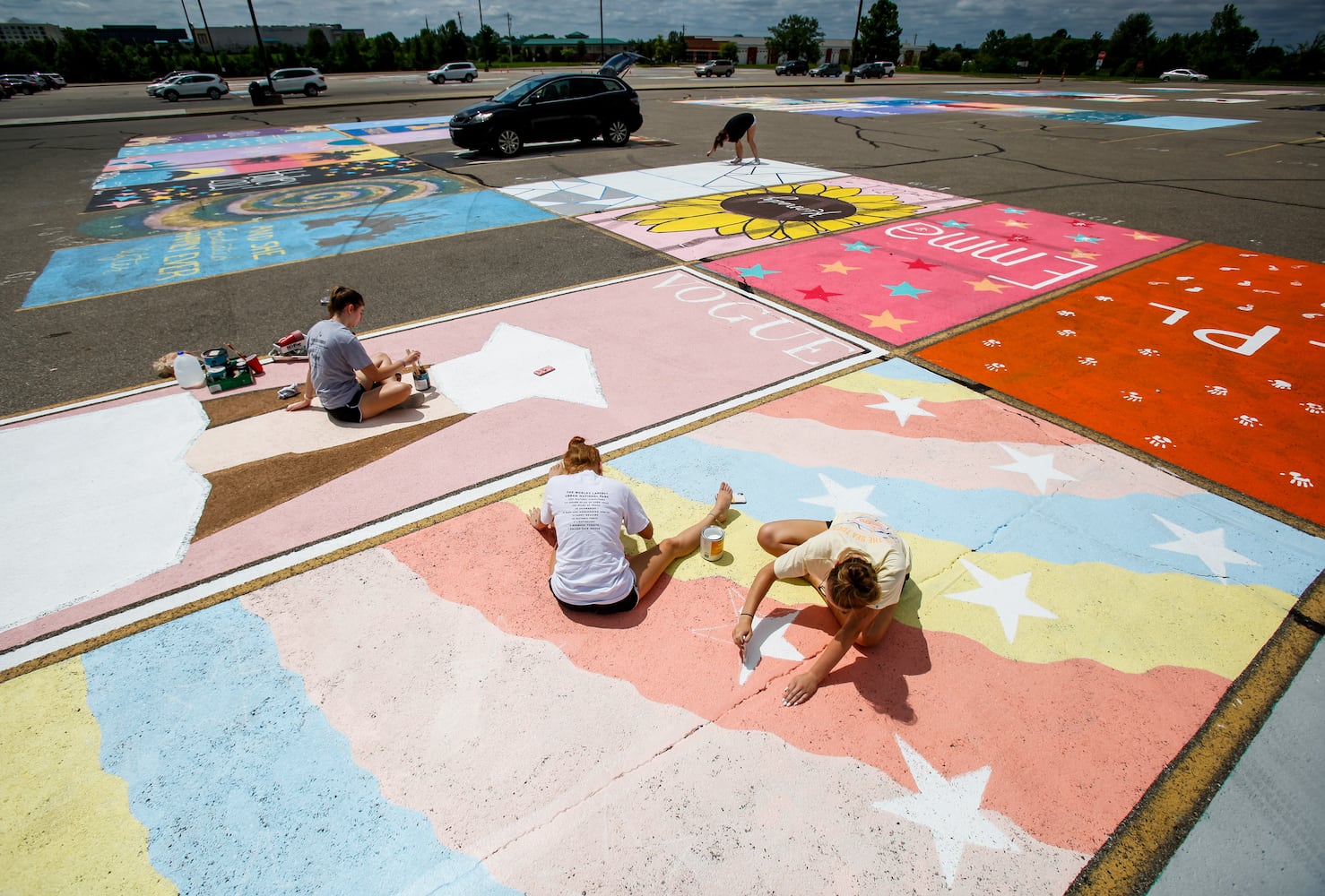 081220 Lakota East parking spot painting