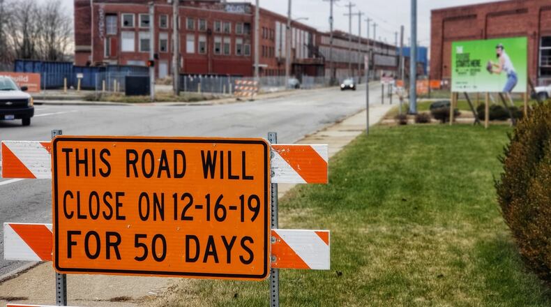 The Black Street Bridge and part of North B Street will close Monday so the city can replace a 16-inch water main in the area before construction happens in the immediate area on the Spooky Nook Sports Champion Mill complex. NICK GRAHAM / STAFF
