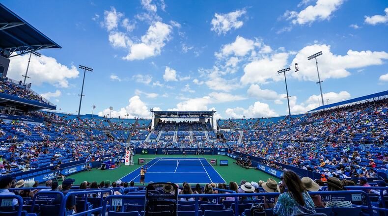 Venus Williams advances to the quarterfinals with a win over Donna Vekic at Center Court at the Western & Southern Open tennis tournament Thursday, August 15 at the Lindner Family tennis Center in Mason. Action continues through August 18. NICK GRAHAM/STAFF