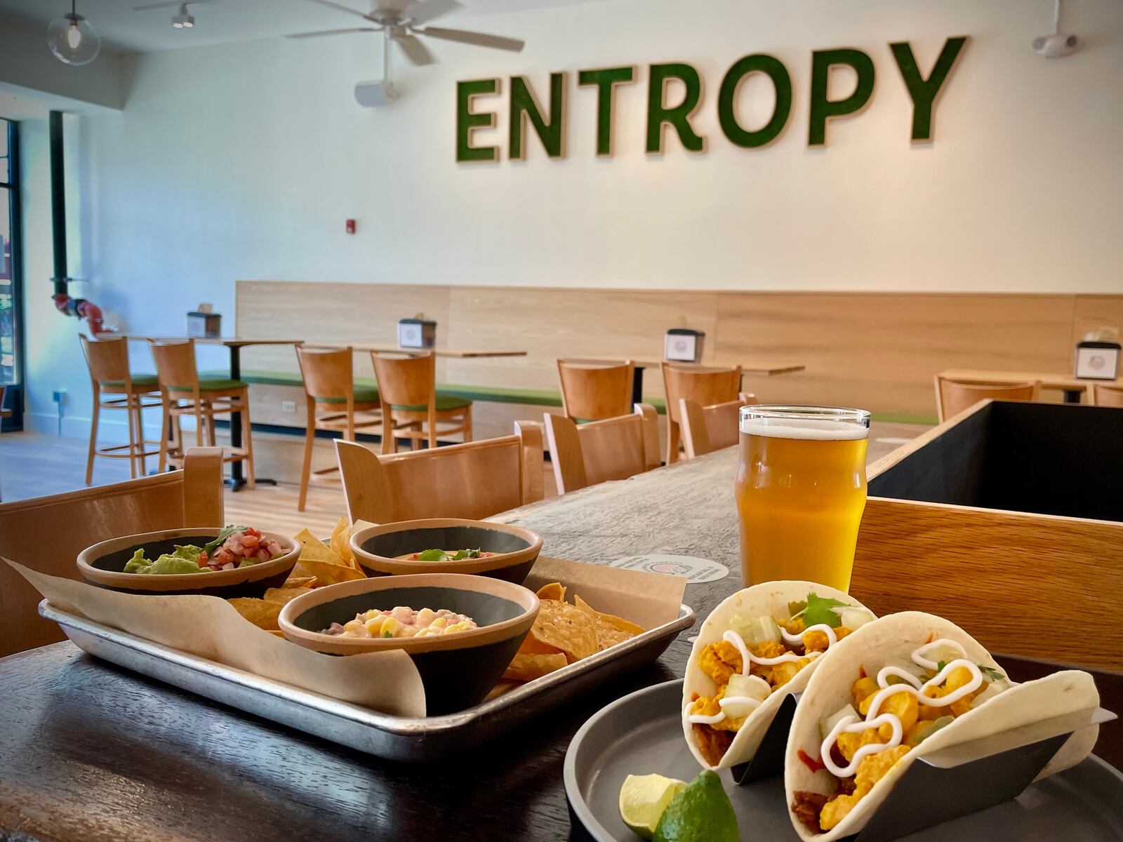 Entropy Brewing Co., a brewpub in Miamisburg featuring an indoor playground, outdoor patio and a speakeasy, is opening to the public Wednesday, July 3. NATALIE JONES/STAFF