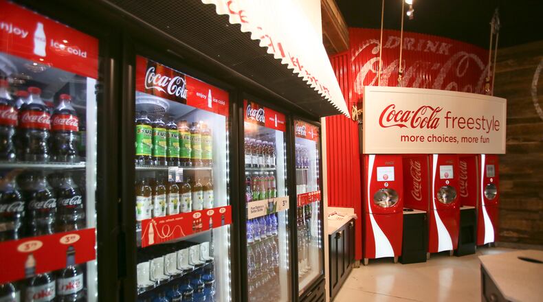 Coca-Cola Marketplace featuring Freestyle is one of the new food options at Kings Island this season. GREG LYNCH / STAFF