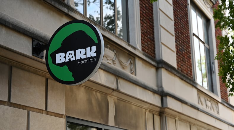 Bark Hamilton held a ribbon cutting on Wednesday, Sept. 18, 2024, to celebrate its grand opening at 136 N. Third St., Suite 107. The doggy daycare and boarding facility is open six days a week and all visits are by appointment. MICHAEL D. PITMAN/STAFF