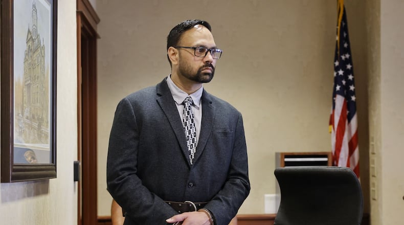 Gurpreet Singh appeared for a pre-trial hearing in Butler County Common Pleas Court Tuesday, Aug. 8, 2023 in Hamilton. A retrial is scheduled for April. NICK GRAHAM/STAFF