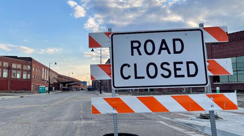North B Street, the site of the much-anticipated Spooky Nook Sports Champion Mill complex, is expected to reopen in May. Pictured is North B Street at Black Street in front of the Spooky Nook project. MICHAEL D. PITMAN/STAFF