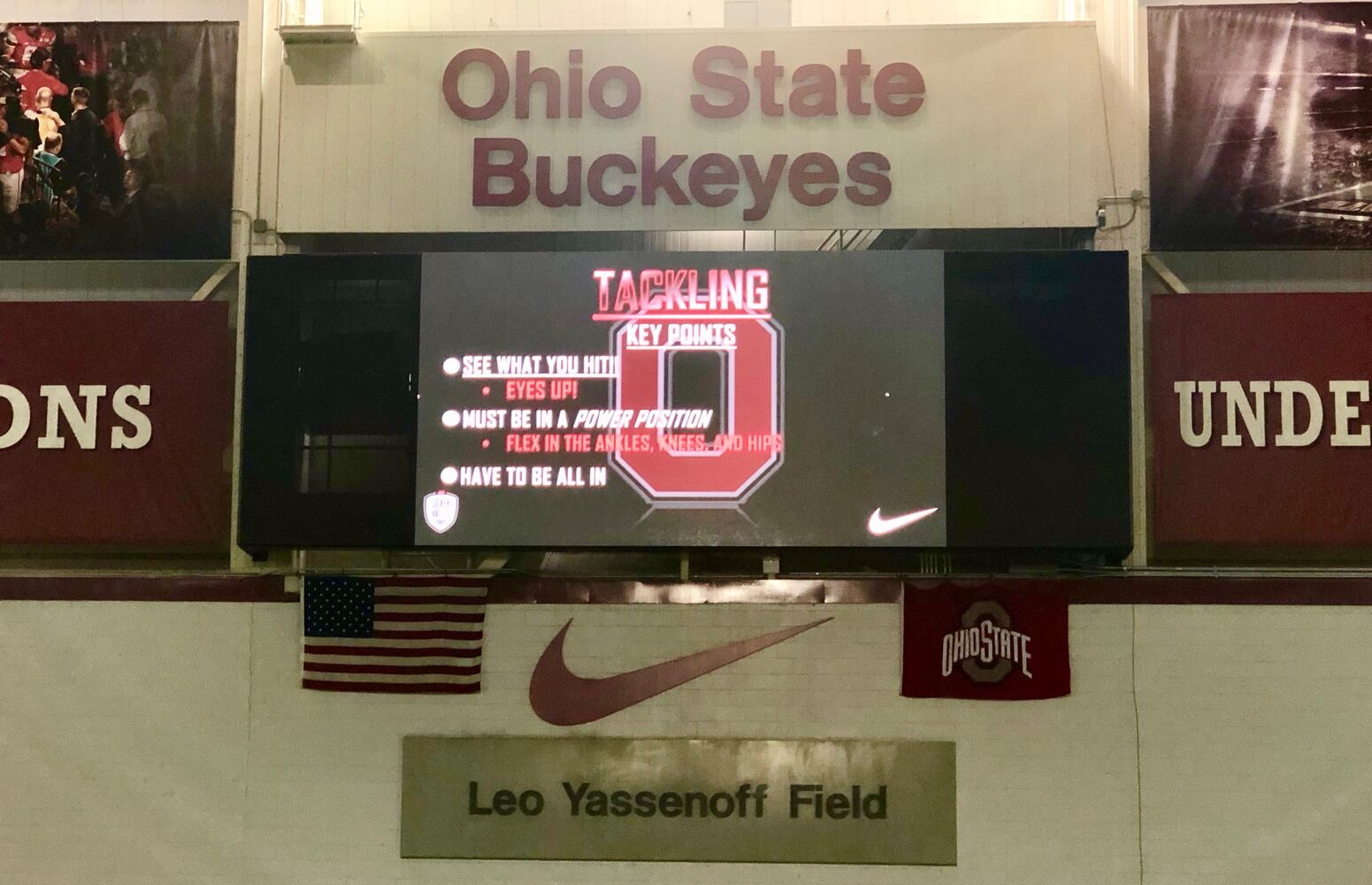 Ohio State football youth tackling clinic 2019
