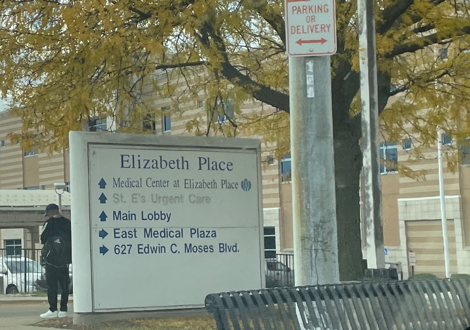 The sign outside Elizabeth Place, 601 S. Edwin C. Moses Blvd. in Dayton, where Samaritan Behavioral Health moved its outpatient services since it ended its partnership with OneFifteen. Kindred Hospital is in the background next to Elizabeth Place. SAMANTHA WILDOW\STAFF