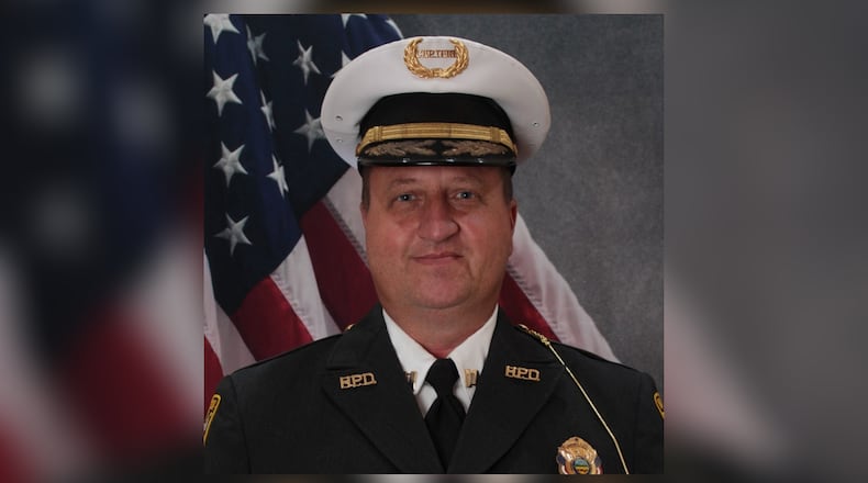 Police Capt. Trent Chenoweth was named the interim Hamilton police chief this month (April 2024) as former chief Craig Bucheit was named Hamilton's city manager. PROVIDED