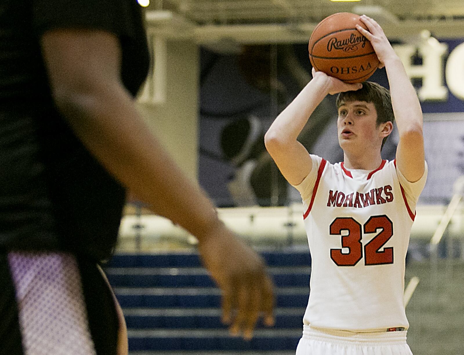 Madison guard Grant Whisman launches a shot during the All-Butler County All-Star boys basketball game at the Hamilton Athletic Center on Saturday night. CONTRIBUTED PHOTO BY E.L. HUBBARD