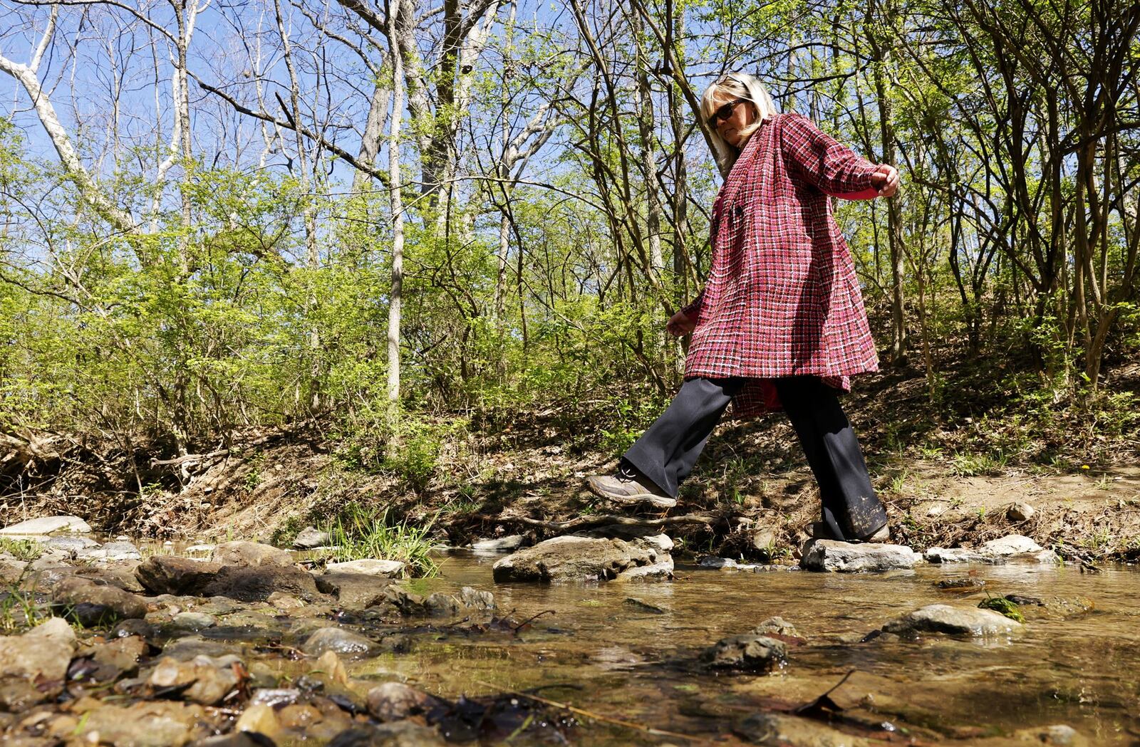 Jackie O'Connell is executive director of MetroParks of Butler County. This is at Angst Nature Preserve MetroPark. NICK GRAHAM/STAFF